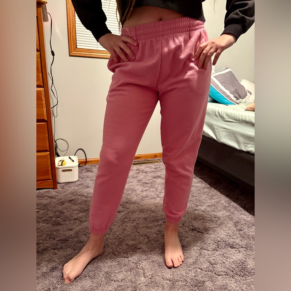 Garage pink joggers sweatpants, size small